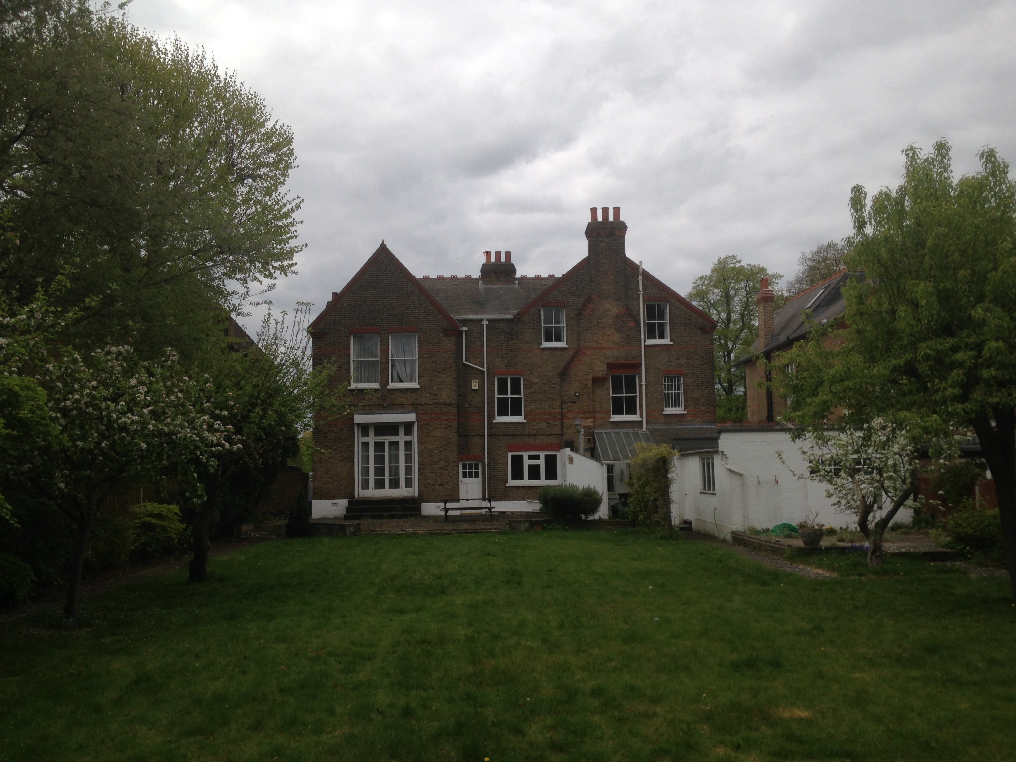 Original dwellinghouse before conversion — rear garden elevation