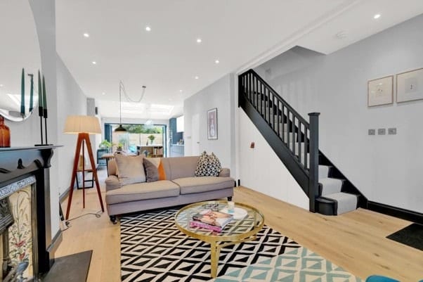 Salisbury Road — finished kitchen with island and bifold doors