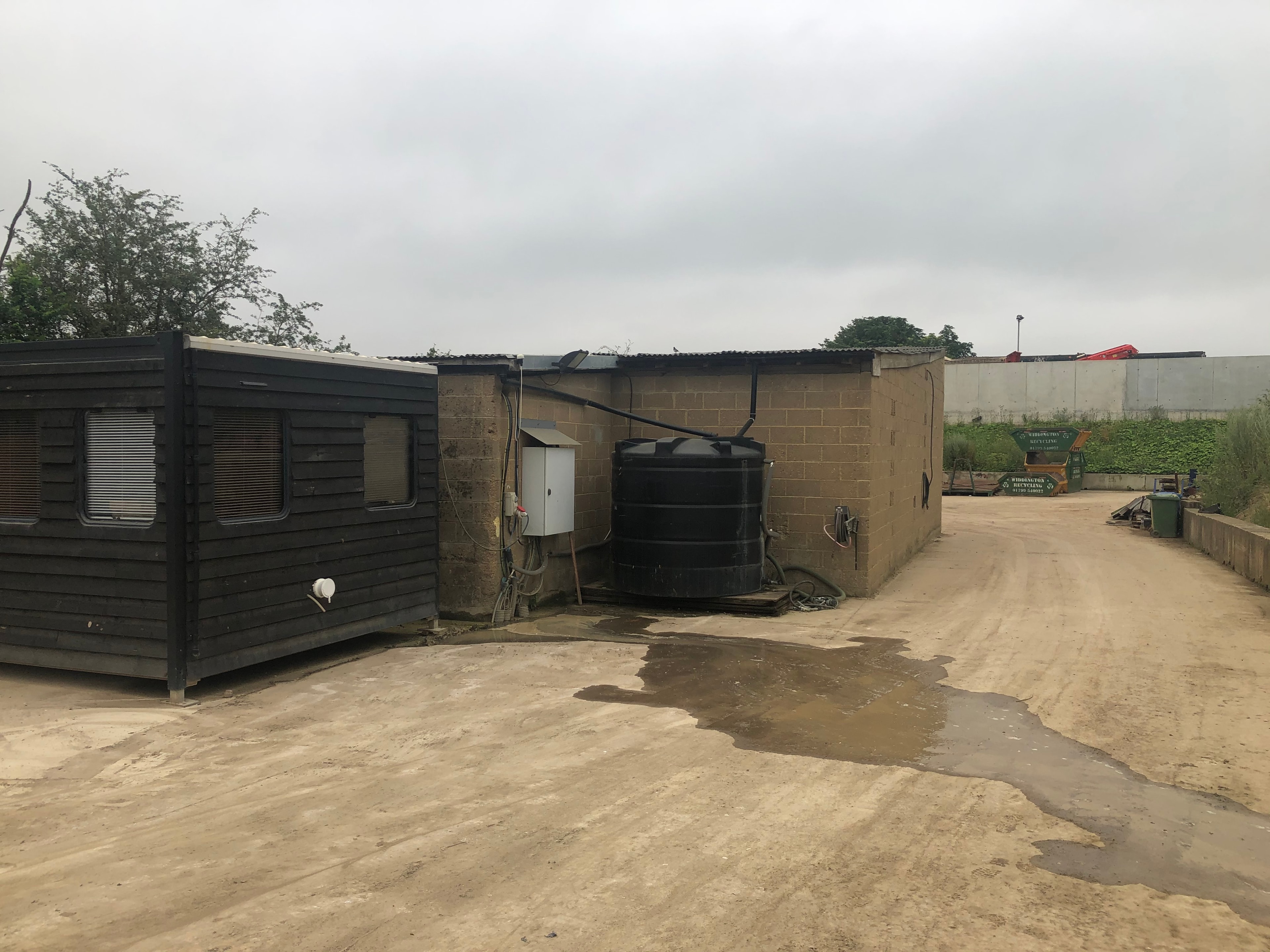 Widdington Recycling — existing site buildings and welfare facilities