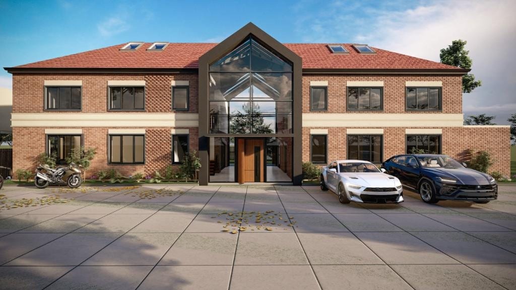 RPR homeowner architecture project — modern brick residential home CGI